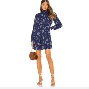 Free People Petit Fours Mini Dress in Indigo